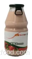 Strawberry Lactobacillus Yogurt Milk Drink in 220g Glass Bottle