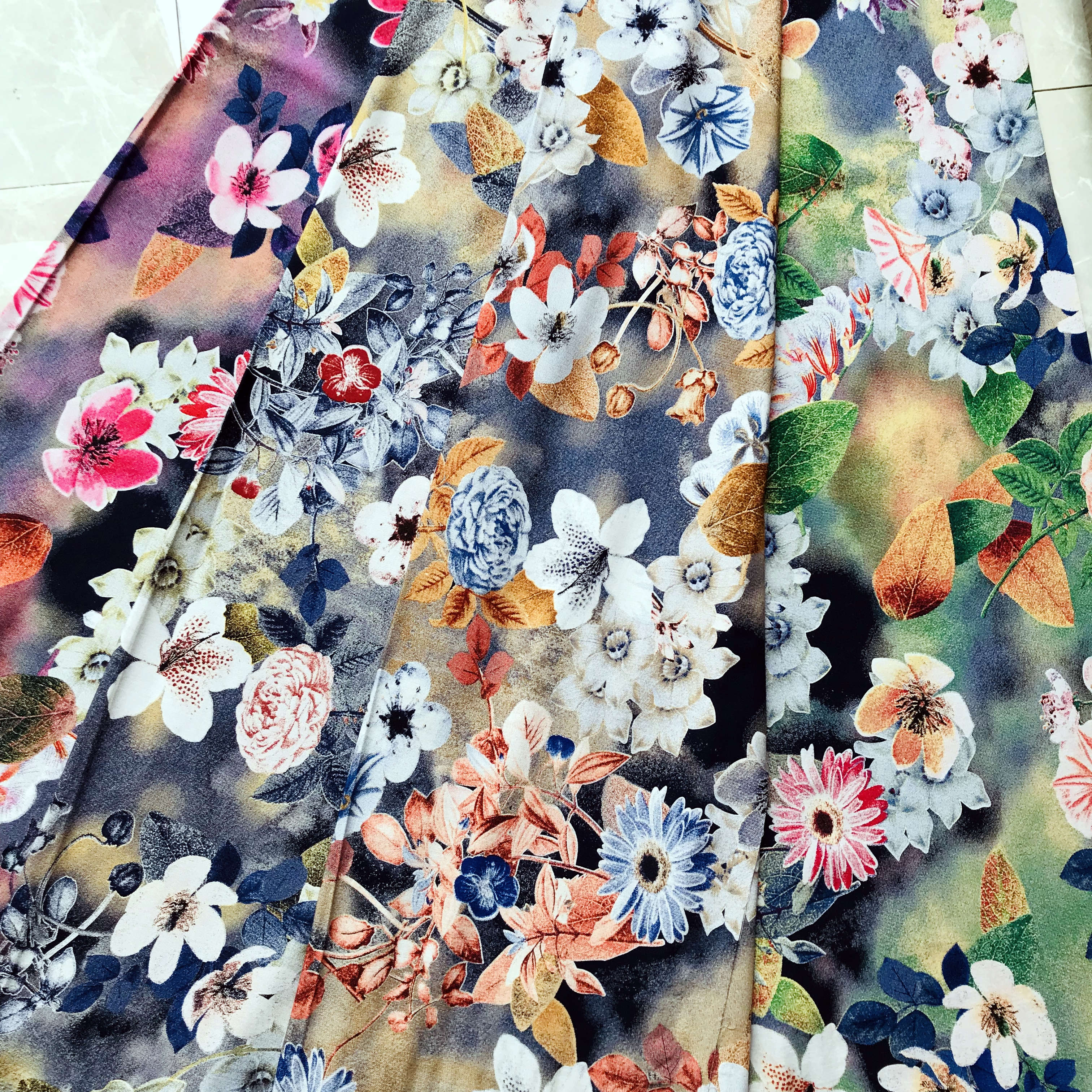 30s rayon discharge print fabric