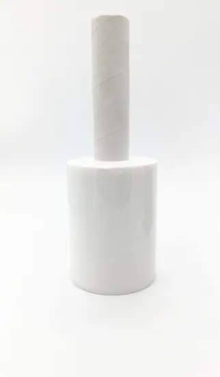 White handle stretch wrap film