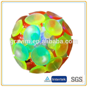 New Custom Factory Hot Sellig Cheap Flashing PVC Suction Cup Ball