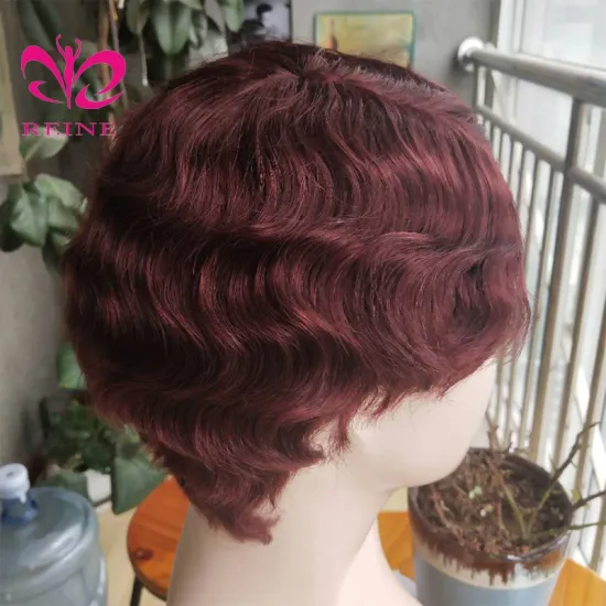 wholesale price 8a virgin brazilian short pixie human hair machine made wig, the best virgin hair vendor in china