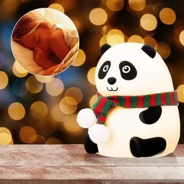 Linda luz nocturna de protección ocular de panda