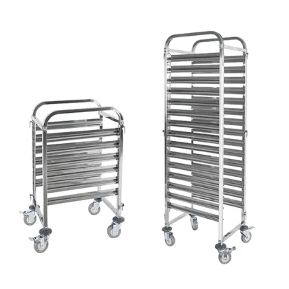 Food Baking Stainless Steel Tray Rack Trolley