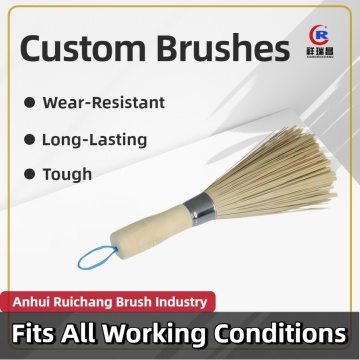 Natural Bamboo Pot Brush for Scratch-Free Cleaning