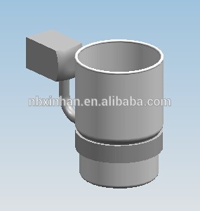 New design contemporary bathroom wall fitting accessories single tumbler holder with chrome plating brass base