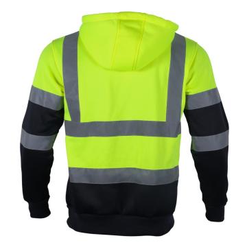 Hi-vis säkerhet Vindtät långärmad reflekterande randhoodie