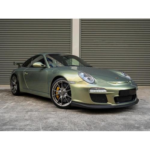 Glossy City Bamboo Green metallic foil Vinyl wrap