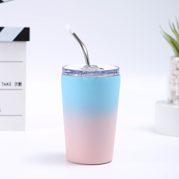 Stylish Reusable Stainless Steel Vacuum Insulated Coffee Traveler Mug with Lid