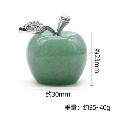 Bloodstone 1.2Inch Apple Gemstone Crafts for Home office Decoration