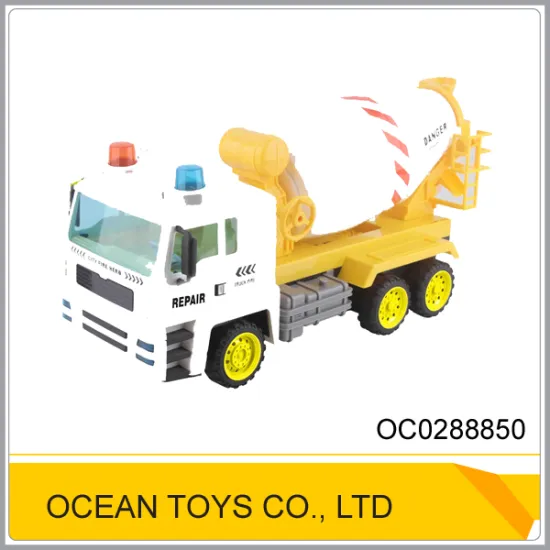 Kids big size plastic friction concrete mixer truck toy OC0288850