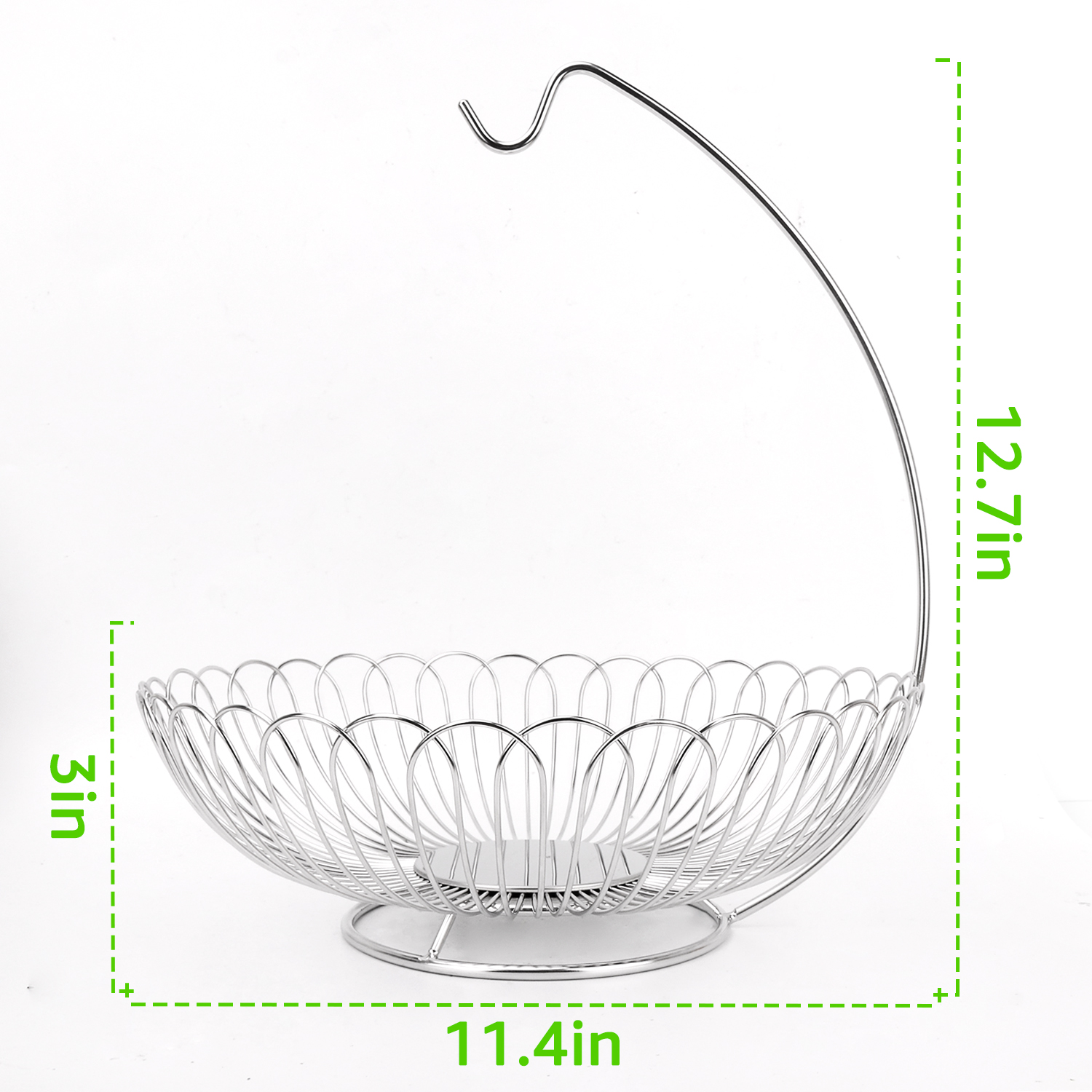 Hanging Metal Wire Stainless Steel Storage Fruit Basket