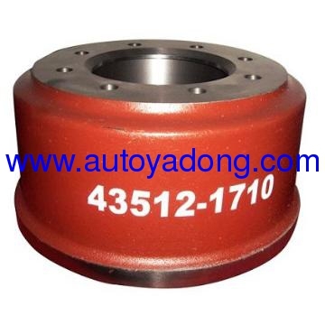 HINO brake drum supplier,OEM:hino brake drum 43512-1710,brake system