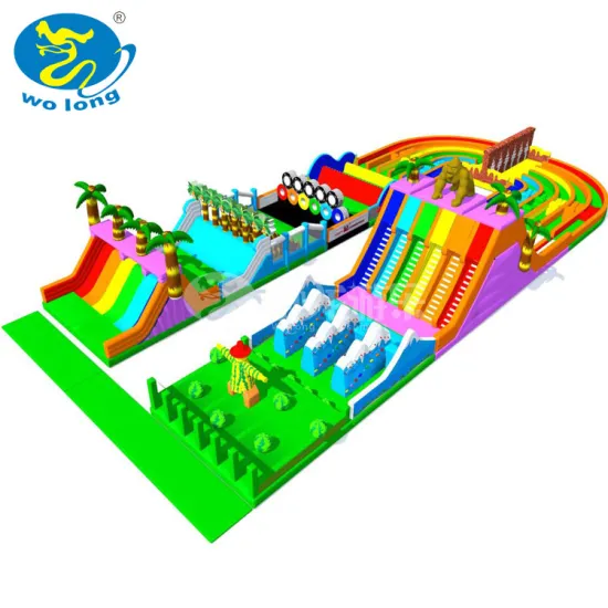 Outdoor giant adults insane inflatable 5K run obstacle course for sale