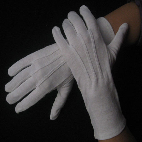 guantes ceremoniales de algodón blanco de alta calidad