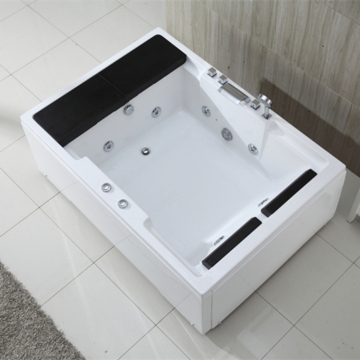 Double Whirlpool Acrylic Massage Bathtub for Two