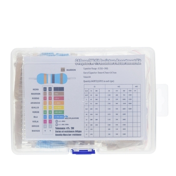 TZT 640pcs 2W 1% Kit di resistenza a pellicola in metallo per Arduino