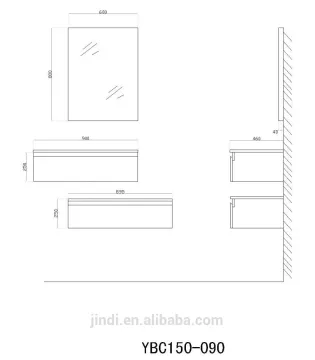 new design fashional modern bathroom washbasin cabinet