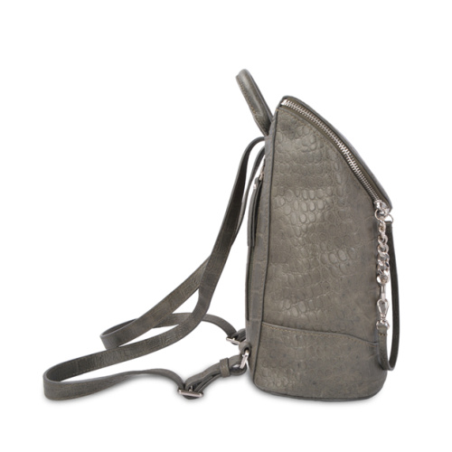 Minimalist Style Leder Rucksack Croco Zipper Handle Bag