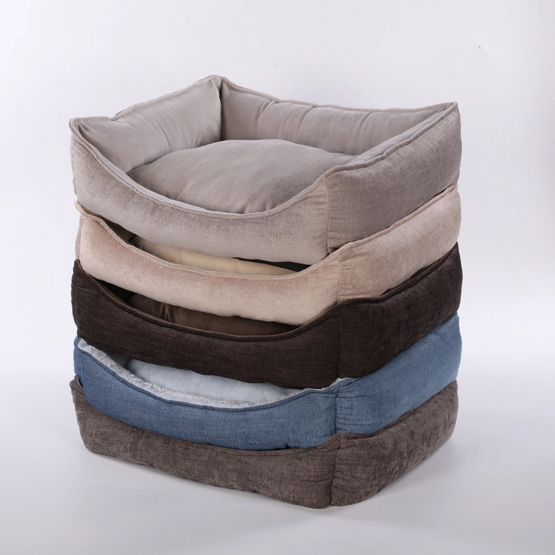 Pet Bed Wholesale Super Soft Jacquard Fabric Removable Dog Bed