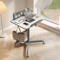 Mesa de computadora de altura ajustable escritorio de estudio de madera
