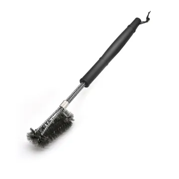 High Quality Barbeque Tool Stainless Steel Triple BBQ Grill Cleaning Brush