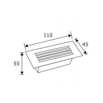 LEDER Horizontal Louver 3W LED Step Light