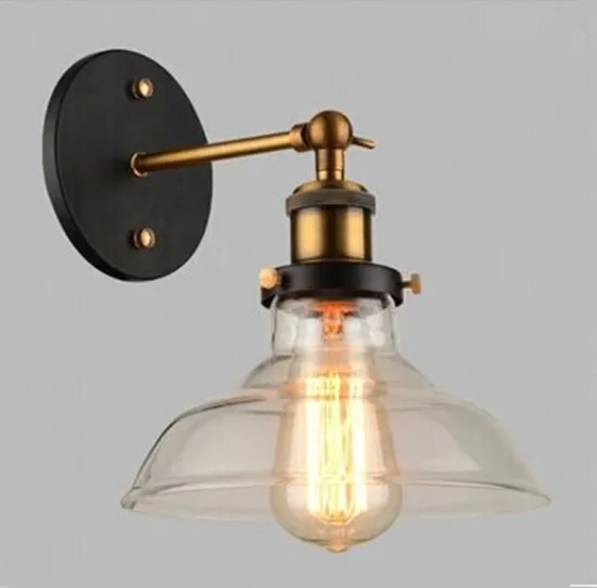 110-240V glass lamp clear shape wall sconce lamp