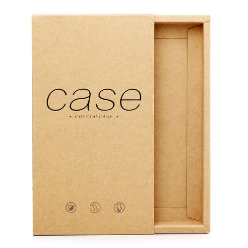 ब्राउन क्राफ्ट पेपर फोन केस पैकेजिंग स्लाइडिंग बॉक्स