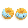 Leuke Donut Plaksteen Hars Cabochon Simulatie Cartoon Voedsel Spelen Voor Telefoon Decoratie DIY Haaraccessoires Scrapbooking