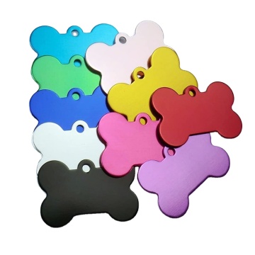 Custom Pet Aluminium -Tag mit geprägter Logo für Welpen und Hunde