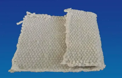 White Ceramic Fiber Cloth Woven For Welding Blankets , 1000 - 1500mm Width