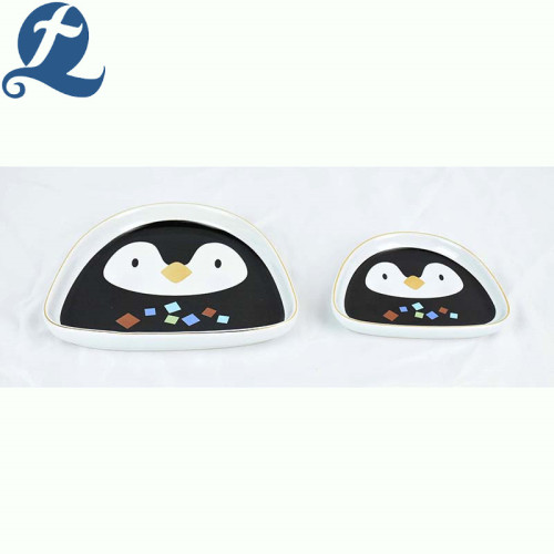 Custom home food water penguin face pet bowl