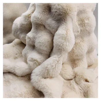 Recycled Polyester Faux Animal Fur Plush Fabric for Women's Wear and Home Use