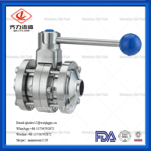 SMS/DIN/3A/Rjt Munual Sanitary Butterfly Valve