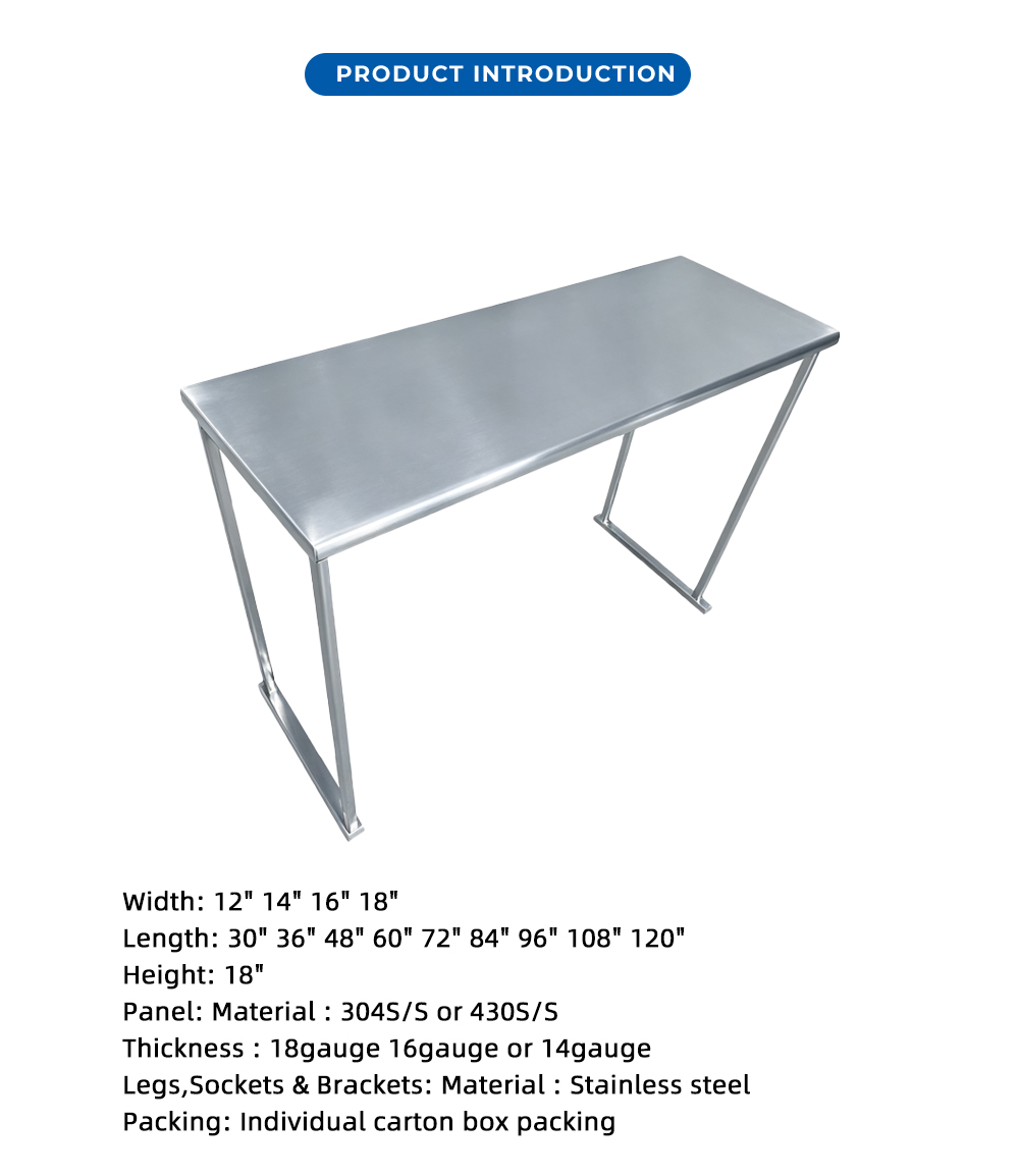 Single Tier Stainless Steel Work Table X