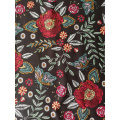 Bordado de flores de rayón Challis 30S impresión de tejido de tela