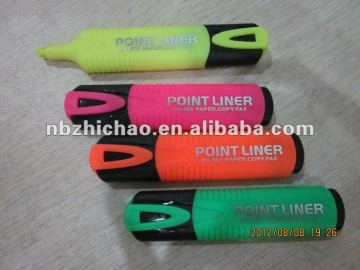 Newly designed Pouplar classical black penbody flat Highlighters pvc bag packing