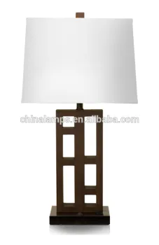 New items of goods in 2017 mini night light table lamp for hotel bed parts dark walnut and black accents UL list
