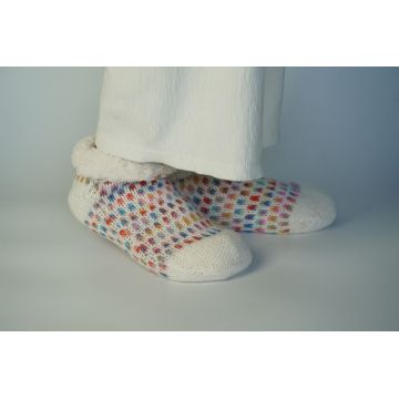 Kvinnor Chenille Anti Slip Grip Plush Slipper Socks