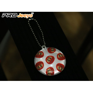 Réfléchissant sécurité PVC Daruma impression Keychain Bag Hanger