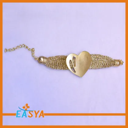 Statement Heart Shape Cut Out Broken Heart Bracelet