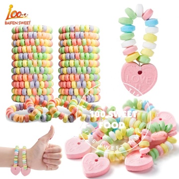 Wholesale Individually Wrapped Candy Bracelets, 2.5 Inch Stretchable Edible Fruit Flavored Candies