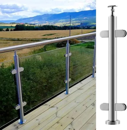 Custom Balcony Glass Guardrail Stainless Steel Handrail for Outdoor Projects