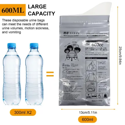 Wholesale Portable 600ML Emergency Disposable Urination Bag for Men, Women, and Children