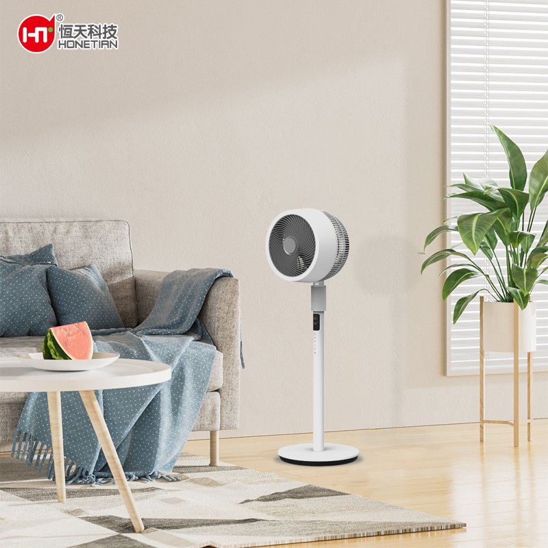 HONETIAN speech control energy efficient LED display 24 timer 32 speeds 6 modes 8 inch 3 blades plastics DC circulator stand fan