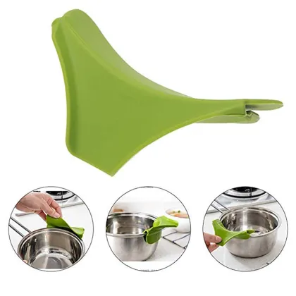 Silicone Pot Edge Deflector Anti-Leakage Soup Funnel