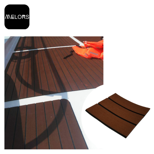Dark Brown and Black Boat Flooring