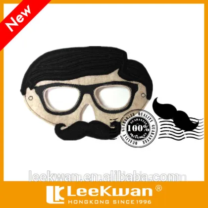 Machine Embroidery Arts&Crafts Design Of Cute Mustache And Glasses Mask