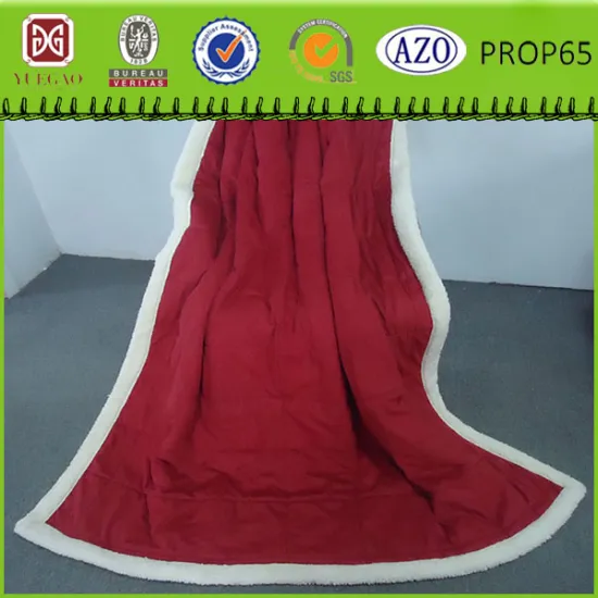 polyester sherpa solid color cheap lambs wool blanket
