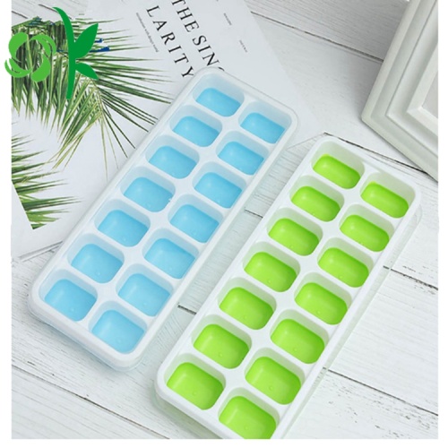 Durable 14Cavities Silicone Ice Freezer khuôn có nắp đậy